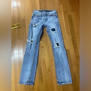 BKE men’s distressed Aiden blue jeans, 27 x 34